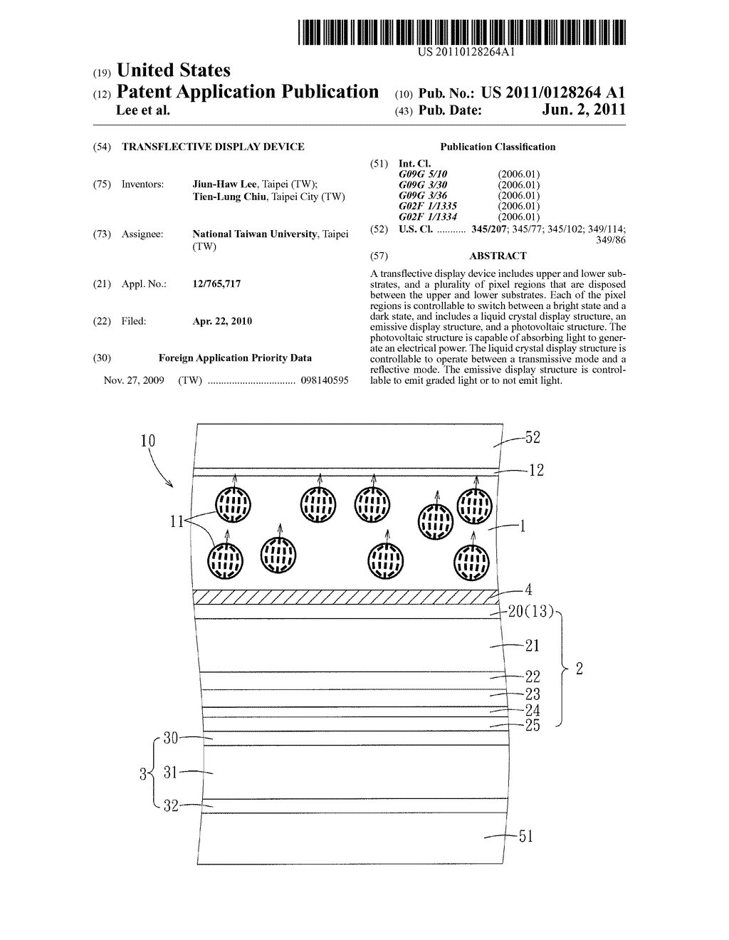 TRANSFLECTIVE DISPLAY DEVICE - diagram, schematic, and image 01