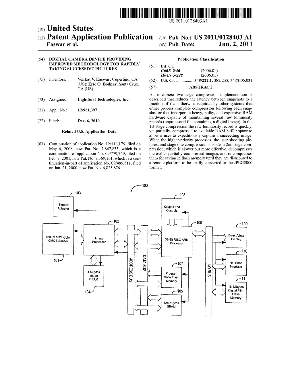 Digital Camera Device Providing Improved Methodology for Rapidly Taking     Successive Pictures - diagram, schematic, and image 01