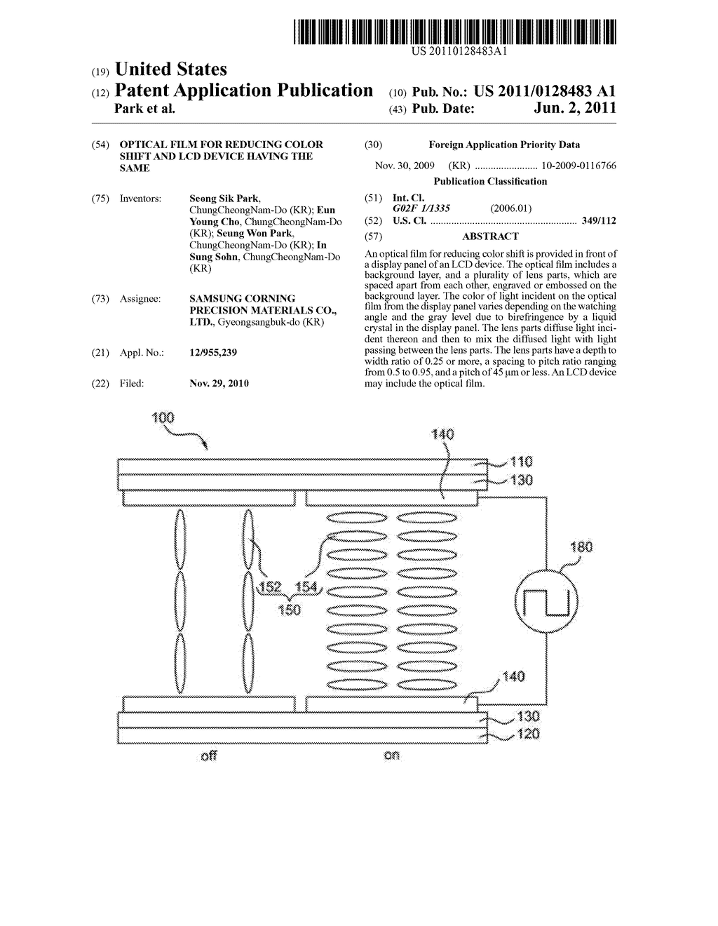 OPTICAL FILM FOR REDUCING COLOR SHIFT AND LCD DEVICE HAVING THE SAME - diagram, schematic, and image 01