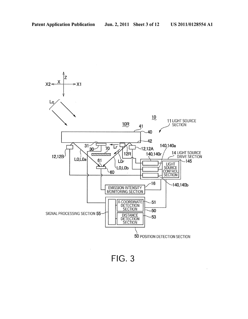 OPTICAL POSITION DETECTION DEVICE, HAND DEVICE, AND DISPLAY DEVICE WITH     POSITION DETECTION FUNCTION - diagram, schematic, and image 04