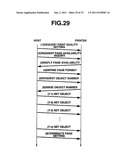 PRINTER FOR COMMUNICATING COMMANDS WITH HOST DEVICE AND METHOD OF     CONTROLLING SAID PRINTER diagram and image