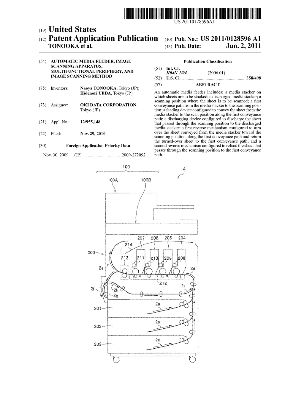 AUTOMATIC MEDIA FEEDER, IMAGE SCANNING APPARATUS, MULTIFUNCTIONAL     PERIPHERY, AND IMAGE SCANNING METHOD - diagram, schematic, and image 01