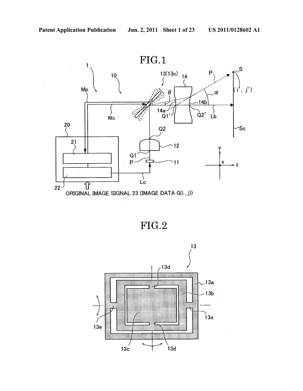 OPTICAL SCAN UNIT, IMAGE PROJECTOR INCLUDING THE SAME, VEHICLE HEAD-UP     DISPLAY DEVICE, AND MOBILE PHONE - diagram, schematic, and image 02