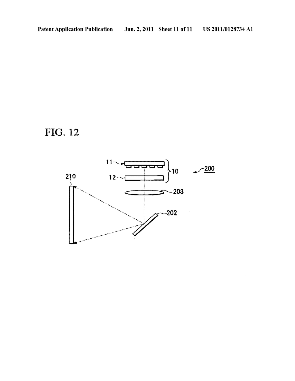 LIGHT SOURCE DEVICE AND IMAGE DISPLAY DEVICE HAVING A WAVELENGTH SELECTIVE     ELEMENT - diagram, schematic, and image 12
