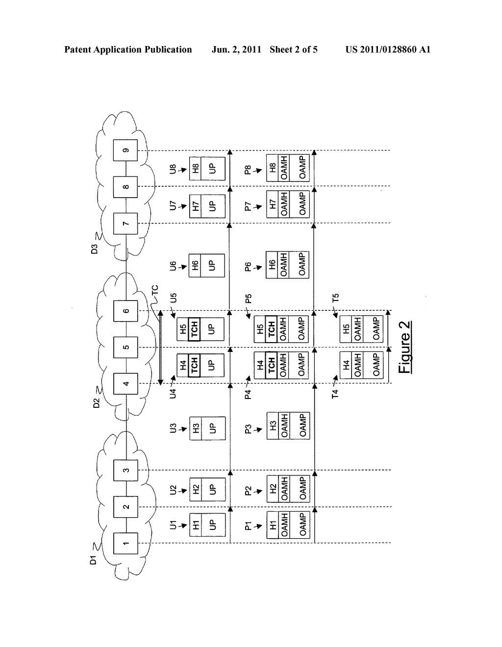 Method of monitoring a tandem connection in a MPLS telecommunication     network - diagram, schematic, and image 03