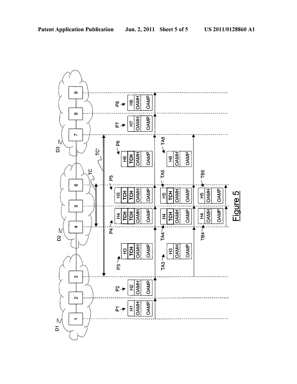 Method of monitoring a tandem connection in a MPLS telecommunication     network - diagram, schematic, and image 06