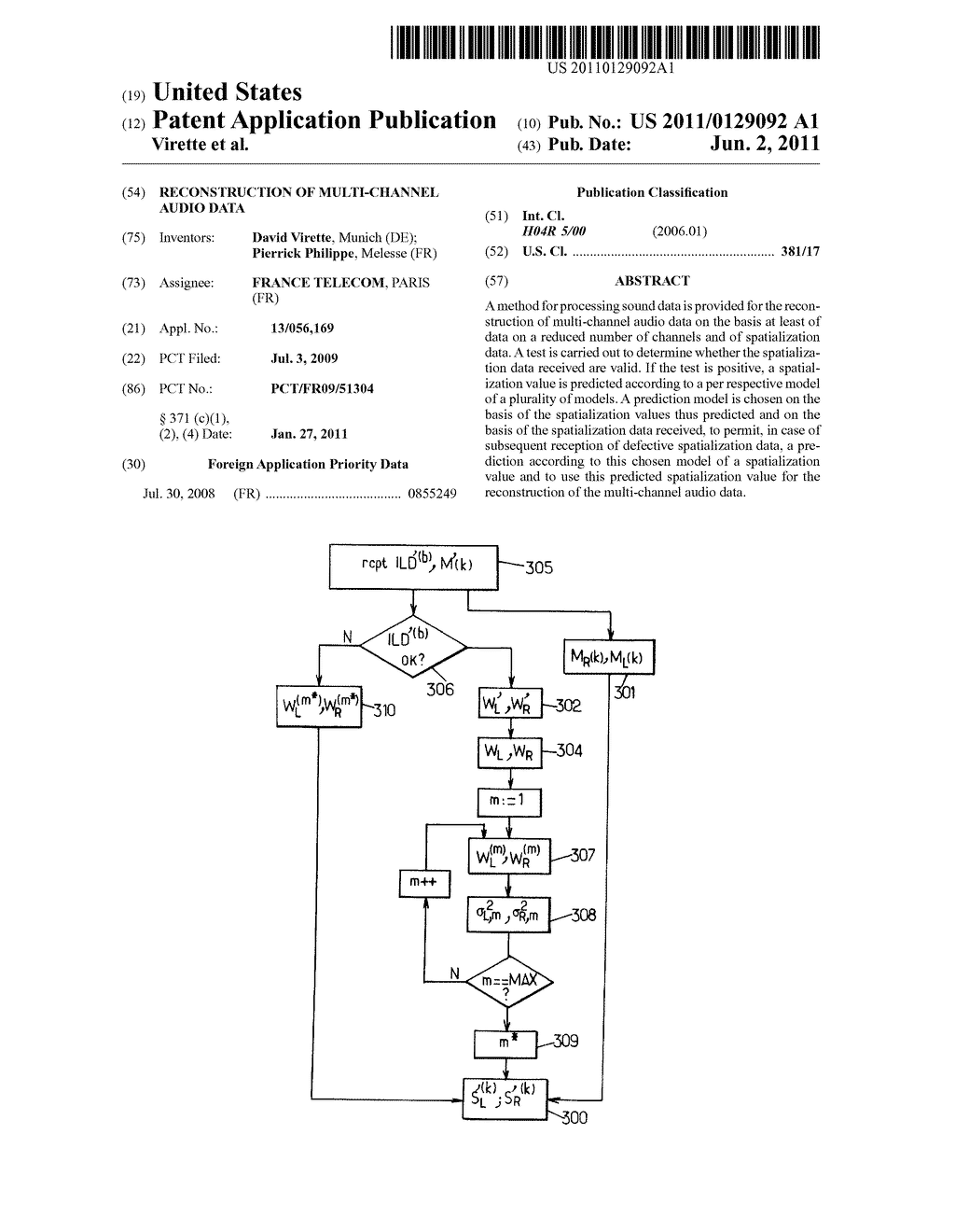 RECONSTRUCTION OF MULTI-CHANNEL AUDIO DATA - diagram, schematic, and image 01