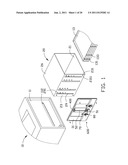 PRINTER WITH BRACKET FOR HOLDING PAPER TRAY diagram and image