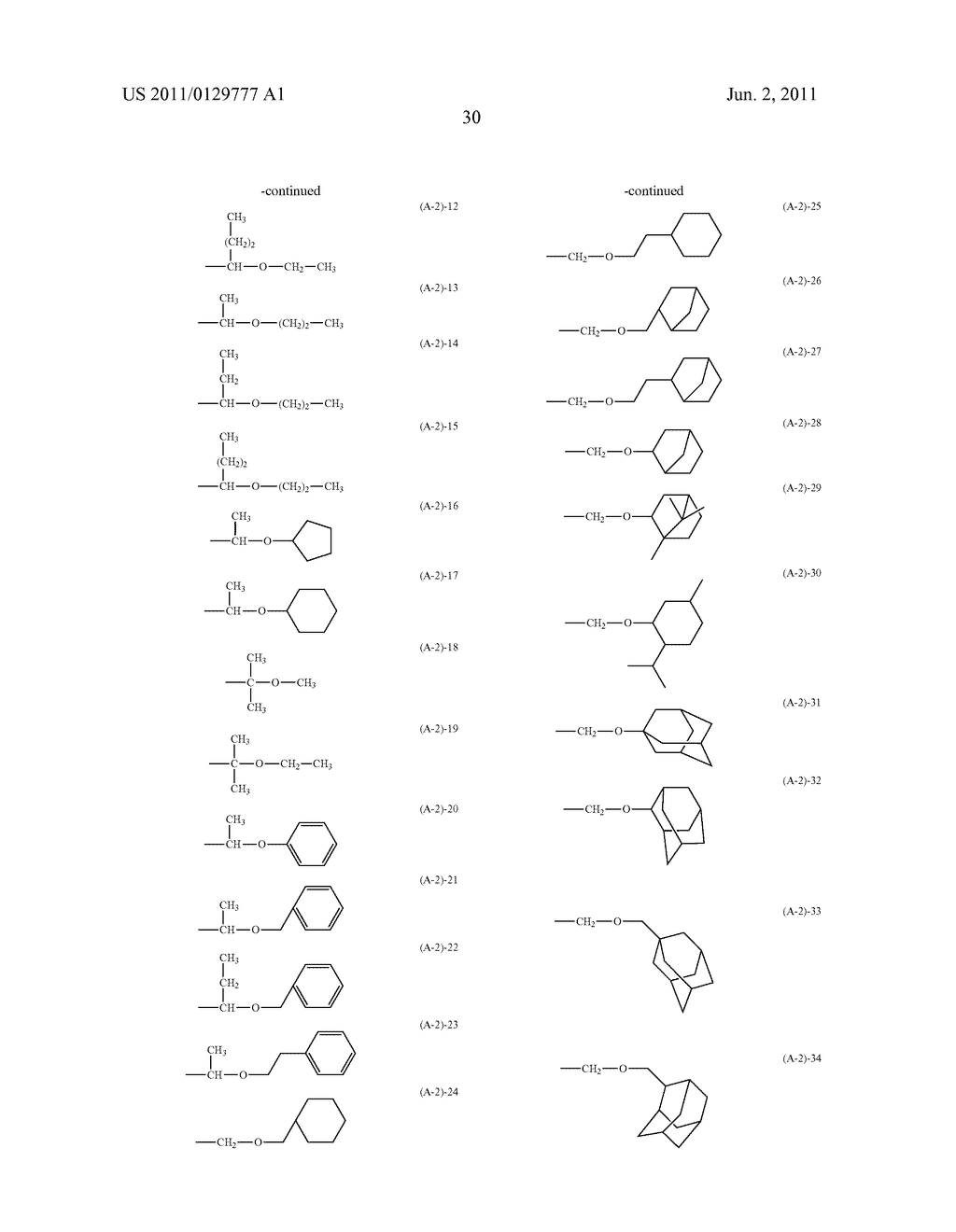 CHEMICALLY AMPLIFIED RESIST COMPOSITION AND PATTERNING PROCESS - diagram, schematic, and image 31