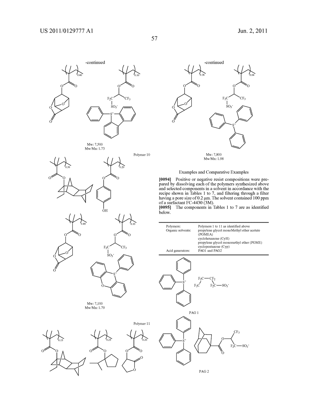 CHEMICALLY AMPLIFIED RESIST COMPOSITION AND PATTERNING PROCESS - diagram, schematic, and image 58