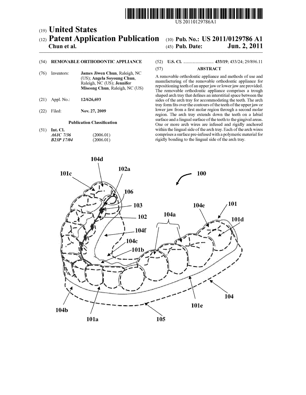 Removable Orthodontic Appliance - diagram, schematic, and image 01