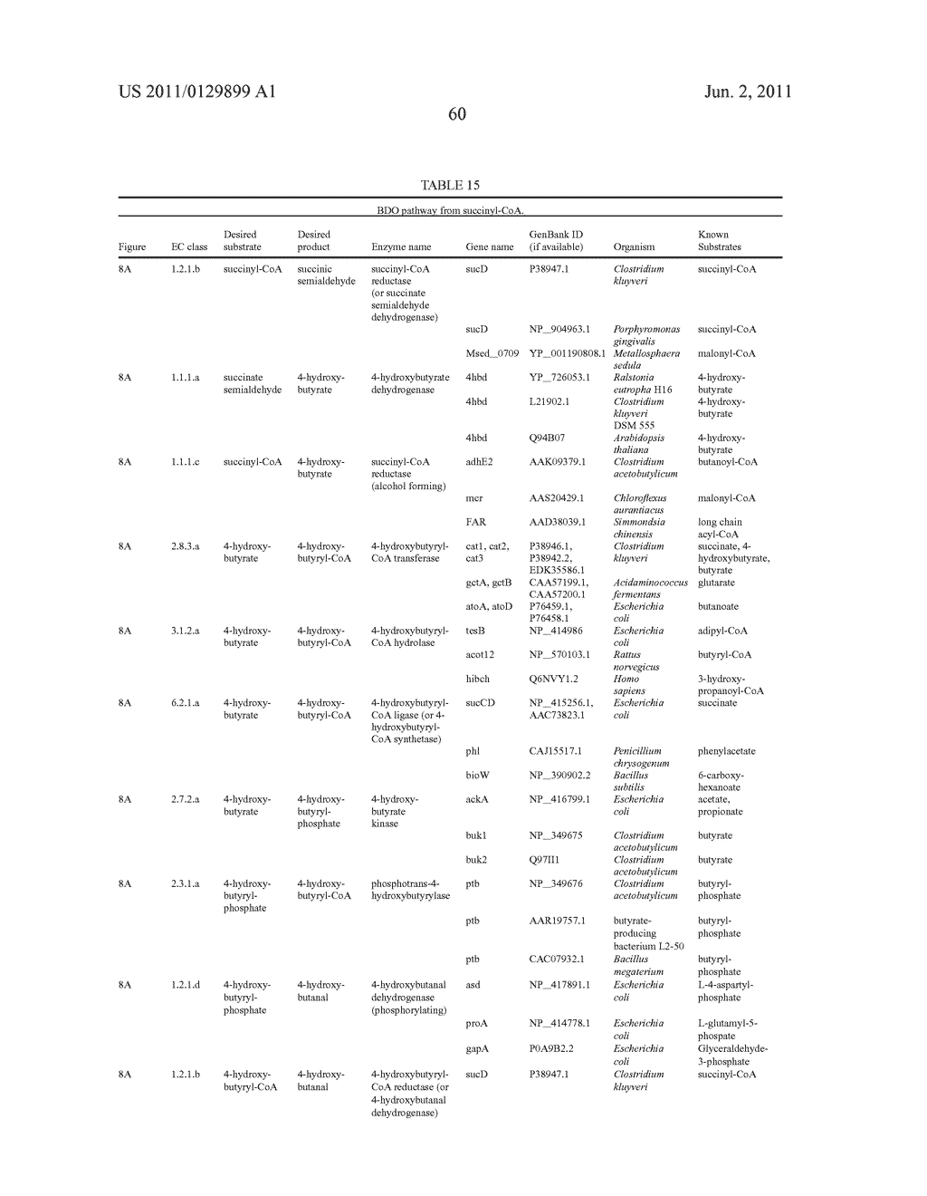 MICROORGANISMS FOR THE PRODUCTION OF 1,4-BUTANEDIOL, 4-HYDROXYBUTANAL,     4-HYDROXYBUTYRYL-COA, PUTRESCINE AND RELATED COMPOUNDS, AND METHODS     RELATED THERETO - diagram, schematic, and image 129