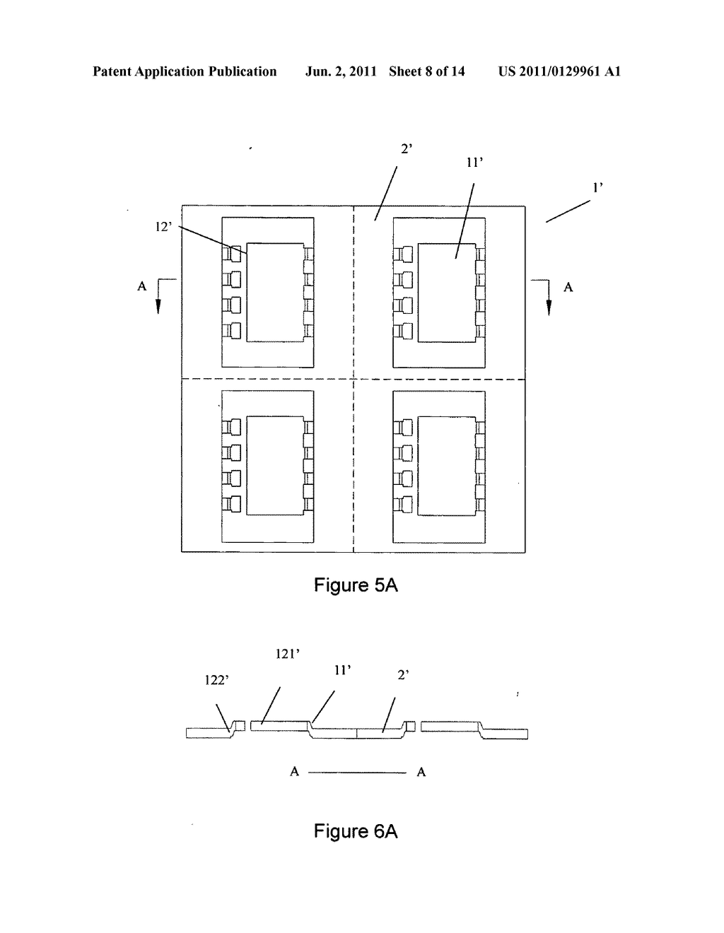 Process to form semiconductor packages with external leads - diagram, schematic, and image 09