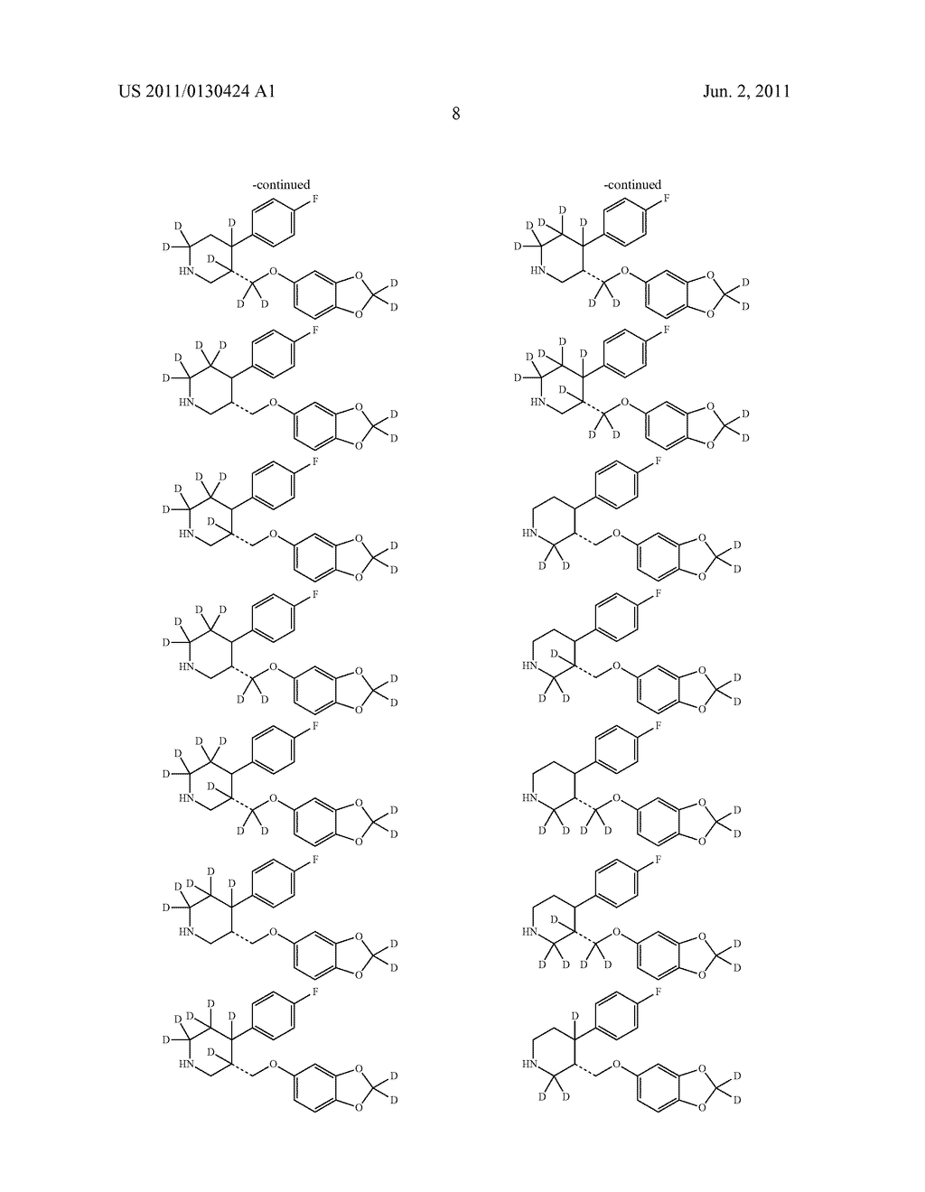 SUBSTITUTED PHENYLPIPERIDINES WITH SEROTONINERGIC ACTIVITY AND ENHANCED     THERAPEUTIC PROPERTIES - diagram, schematic, and image 09