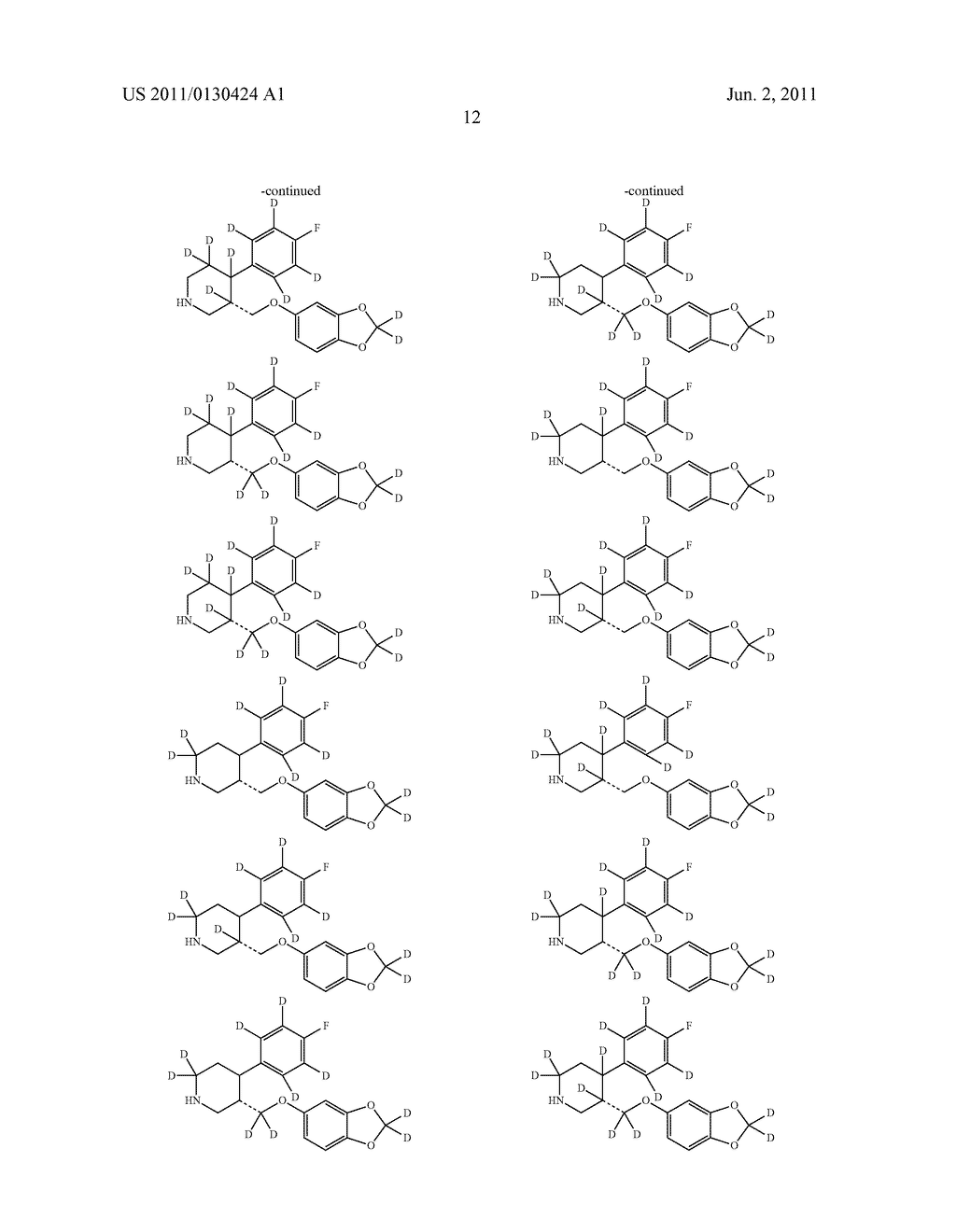 SUBSTITUTED PHENYLPIPERIDINES WITH SEROTONINERGIC ACTIVITY AND ENHANCED     THERAPEUTIC PROPERTIES - diagram, schematic, and image 13