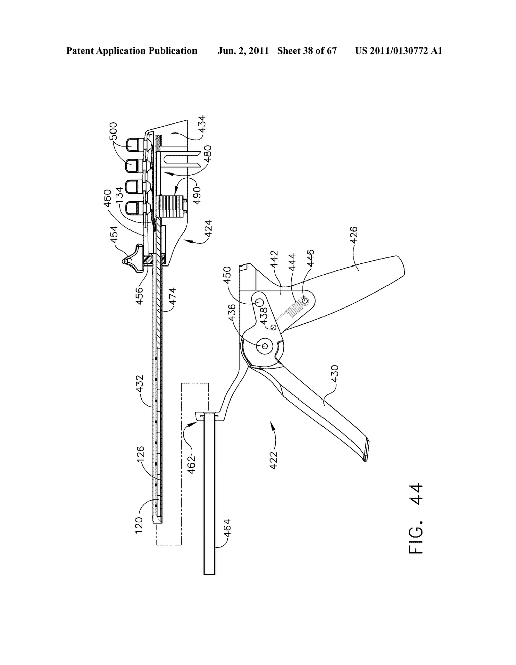 Device For Deploying A Fastener For Use In A Gastric Volume Reduction     Prodecure - diagram, schematic, and image 39