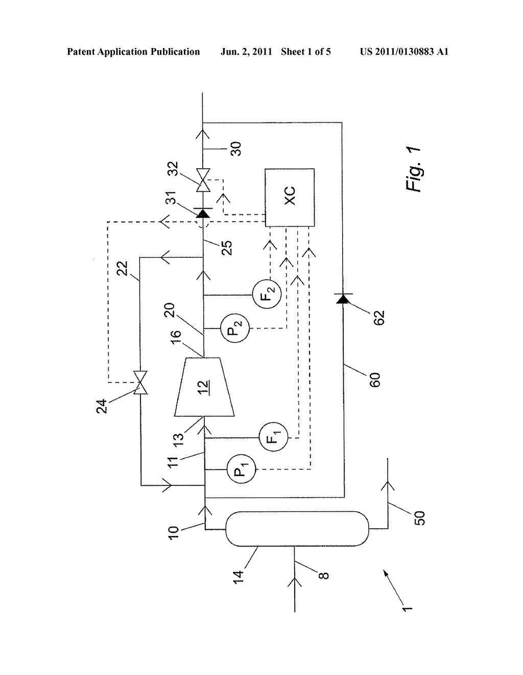 METHOD AND APPARATUS FOR CONTROLLING A COMPRESSOR AND METHOD OF COOLING A     HYDROCARBON STREAM - diagram, schematic, and image 02