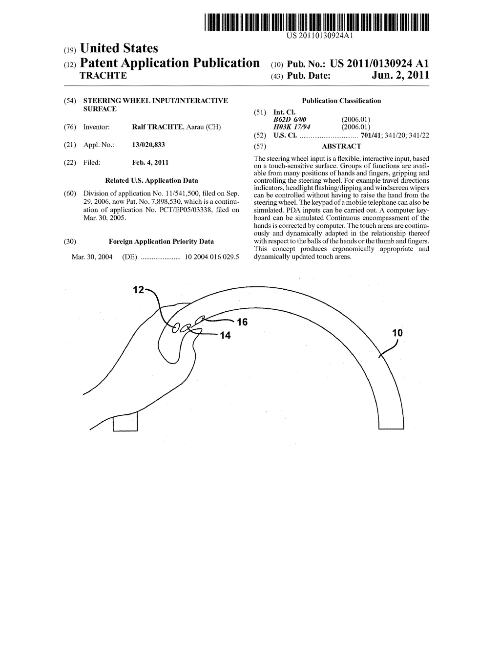 STEERING WHEEL INPUT/INTERACTIVE SURFACE - diagram, schematic, and image 01