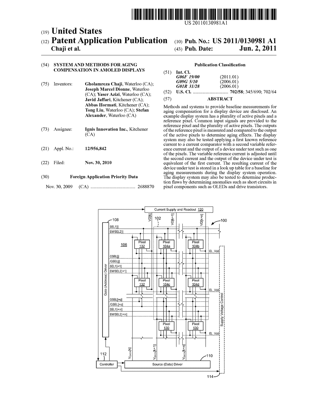 SYSTEM AND METHODS FOR AGING COMPENSATION IN AMOLED DISPLAYS - diagram, schematic, and image 01