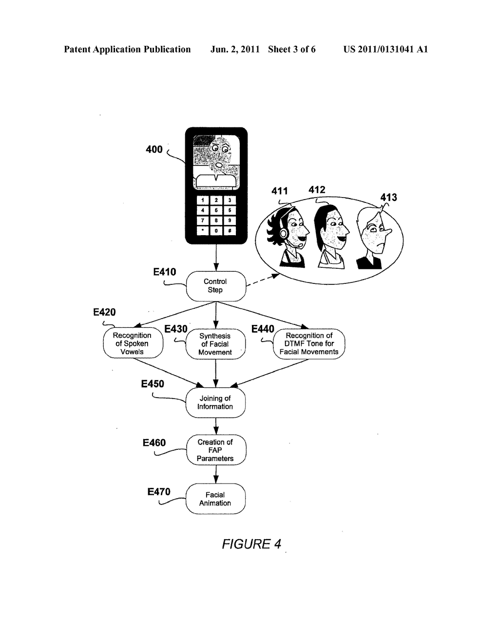 Systems And Methods For Synthesis Of Motion For Animation Of Virtual     Heads/Characters Via Voice Processing In Portable Devices - diagram, schematic, and image 04