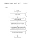 VOICE RECOGNITION SYSTEM, VOICE RECOGNITION METHOD, AND PROGRAM FOR VOICE     RECOGNITION diagram and image