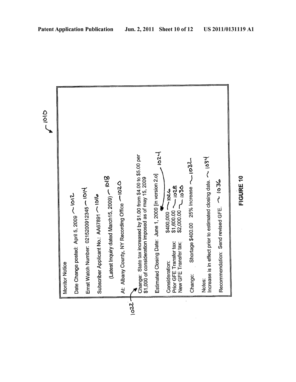 SYSTEM AND METHOD FOR GENERATING AND TRACKING FIELD VALUES OF MORTGAGE     FORMS - diagram, schematic, and image 11