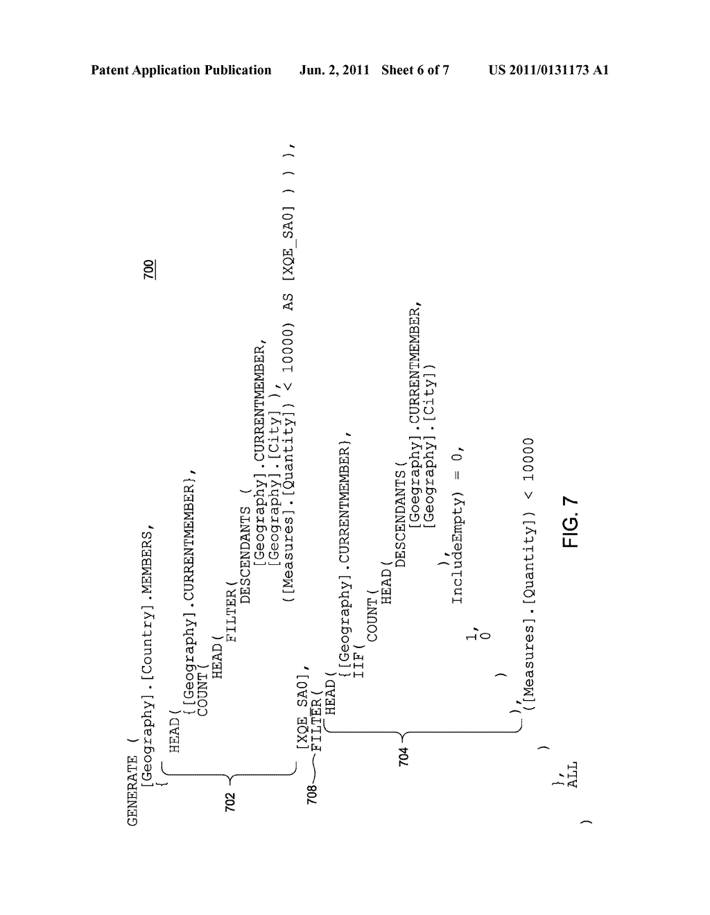 COMPENSATING FOR UNBALANCED HIERARCHIES WHEN GENERATING OLAP QUERIES FROM     REPORT SPECIFICATIONS - diagram, schematic, and image 07