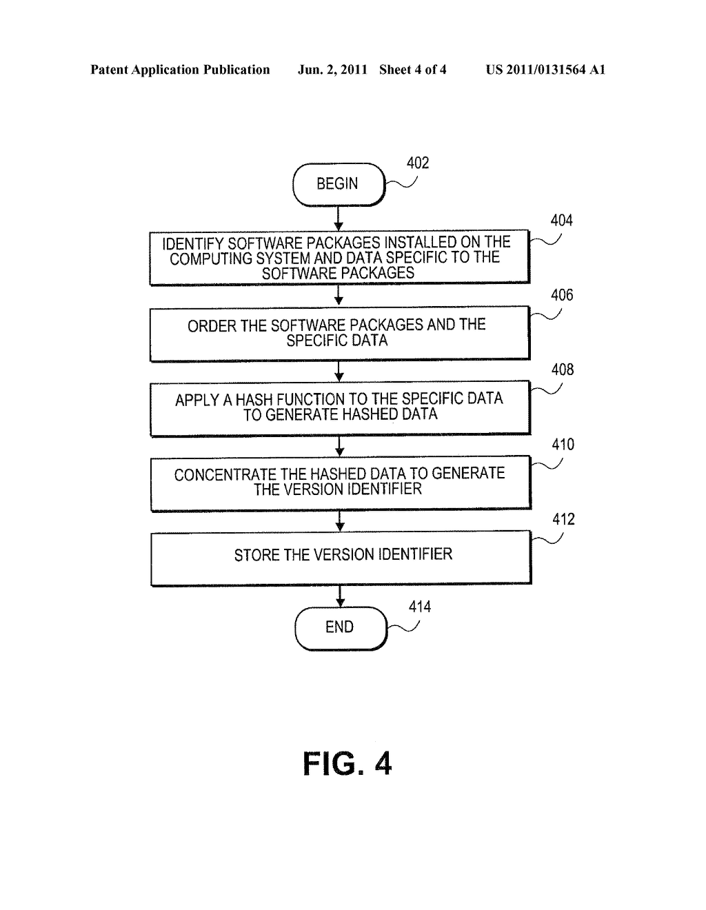 SYSTEMS AND METHODS FOR GENERATING A VERSION IDENTIFIER FOR A COMPUTING     SYSTEM BASED ON SOFTWARE PACKAGES INSTALLED ON THE COMPUTING SYSTEM - diagram, schematic, and image 05