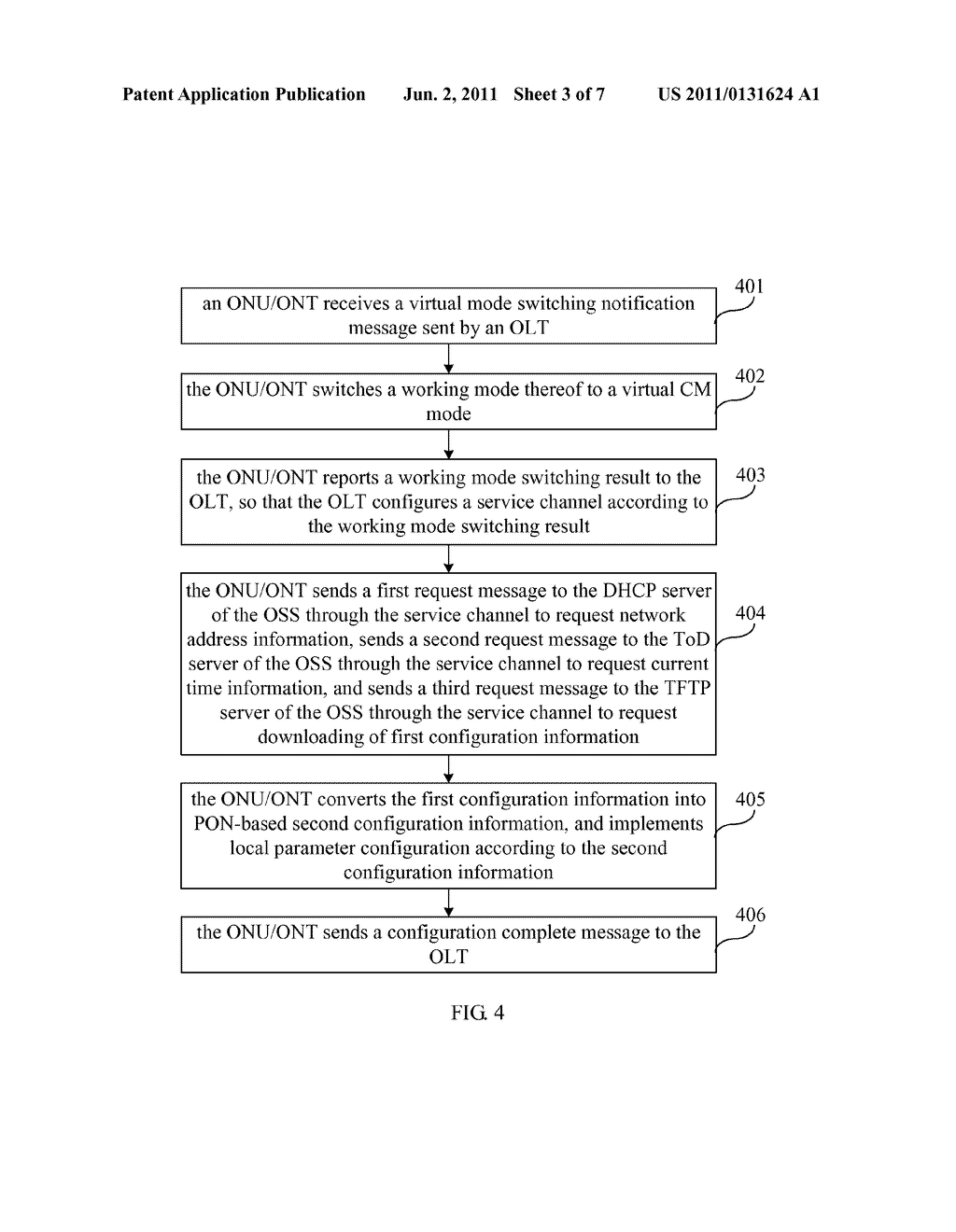 METHOD AND APPARATUS FOR SERVICE CONFIGURATION CONVERSION IN     DOSCIC-OVER-PON SYSTEM - diagram, schematic, and image 04