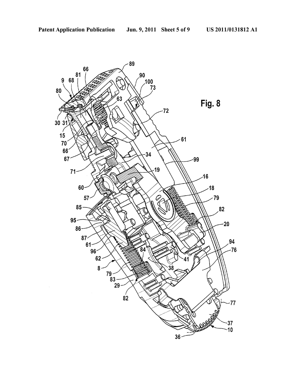 Electrically Operated Hair Cutting Device - diagram, schematic, and image 06