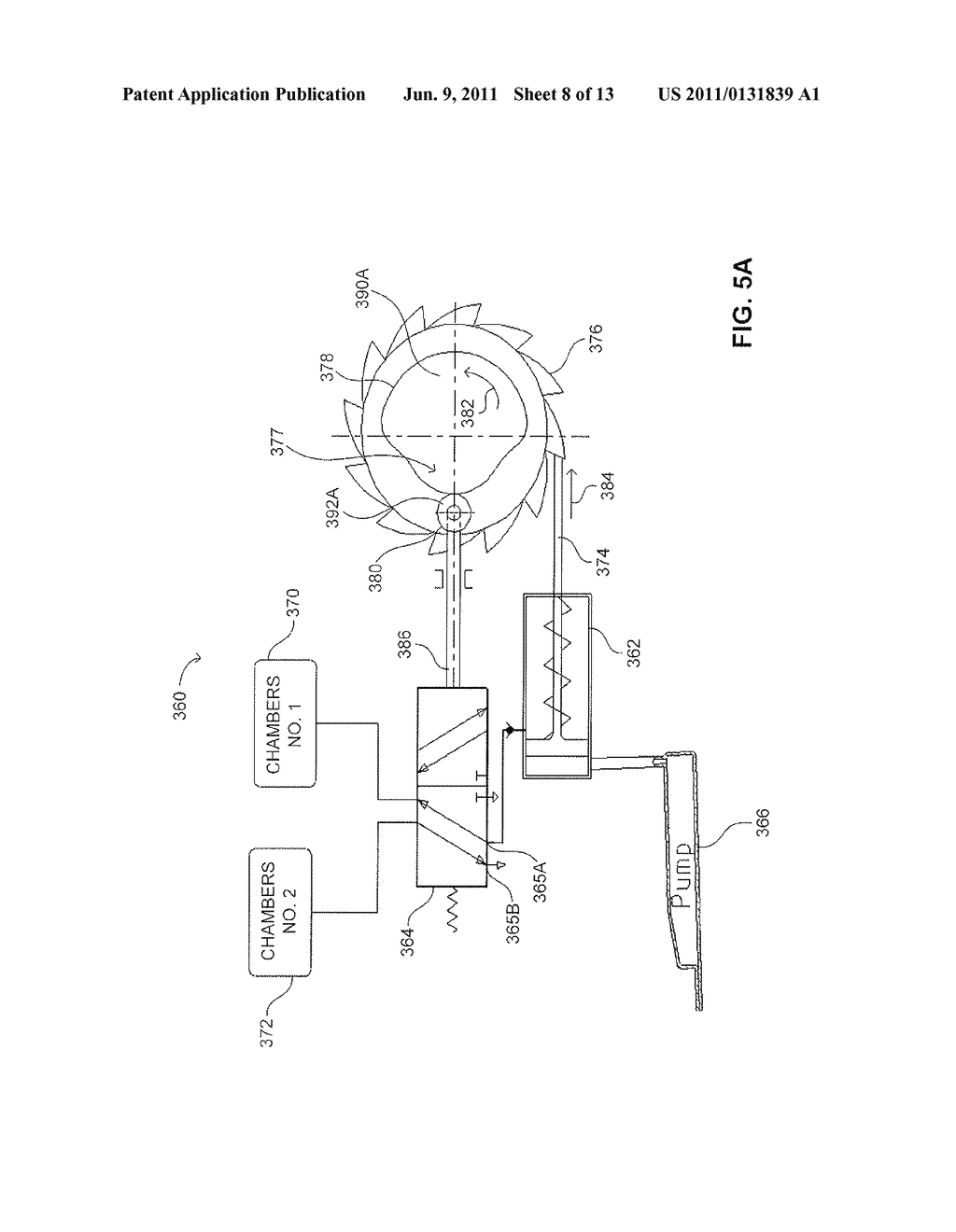 Pneumatic Alternating Pressure Relief of a Foot - diagram, schematic, and image 09