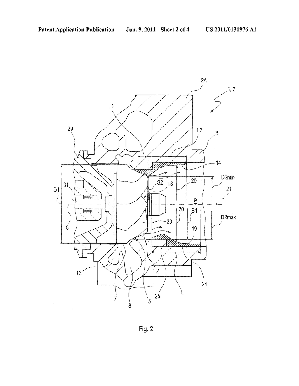 Exhaust gas turbocharger for an internal combustion engine - diagram, schematic, and image 03