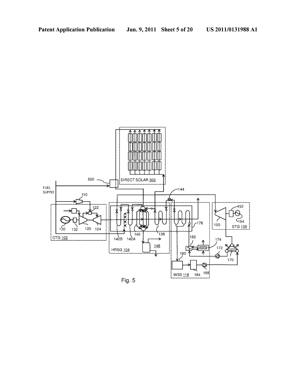 SOLAR HEATING OF WORKING FLUID IN A CONCENTRATED SOLAR POWER-ENABLED POWER     PLANT - diagram, schematic, and image 06