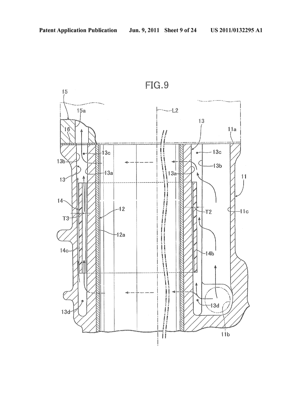 COOLING STRUCTURE FOR INTERNAL COMBUSTION ENGINE - diagram, schematic, and image 10