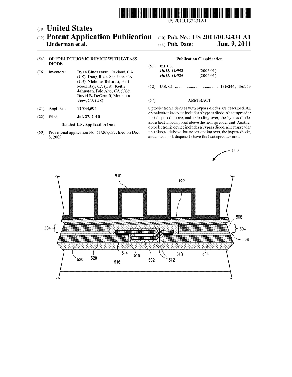 OPTOELECTRONIC DEVICE WITH BYPASS DIODE - diagram, schematic, and image 01