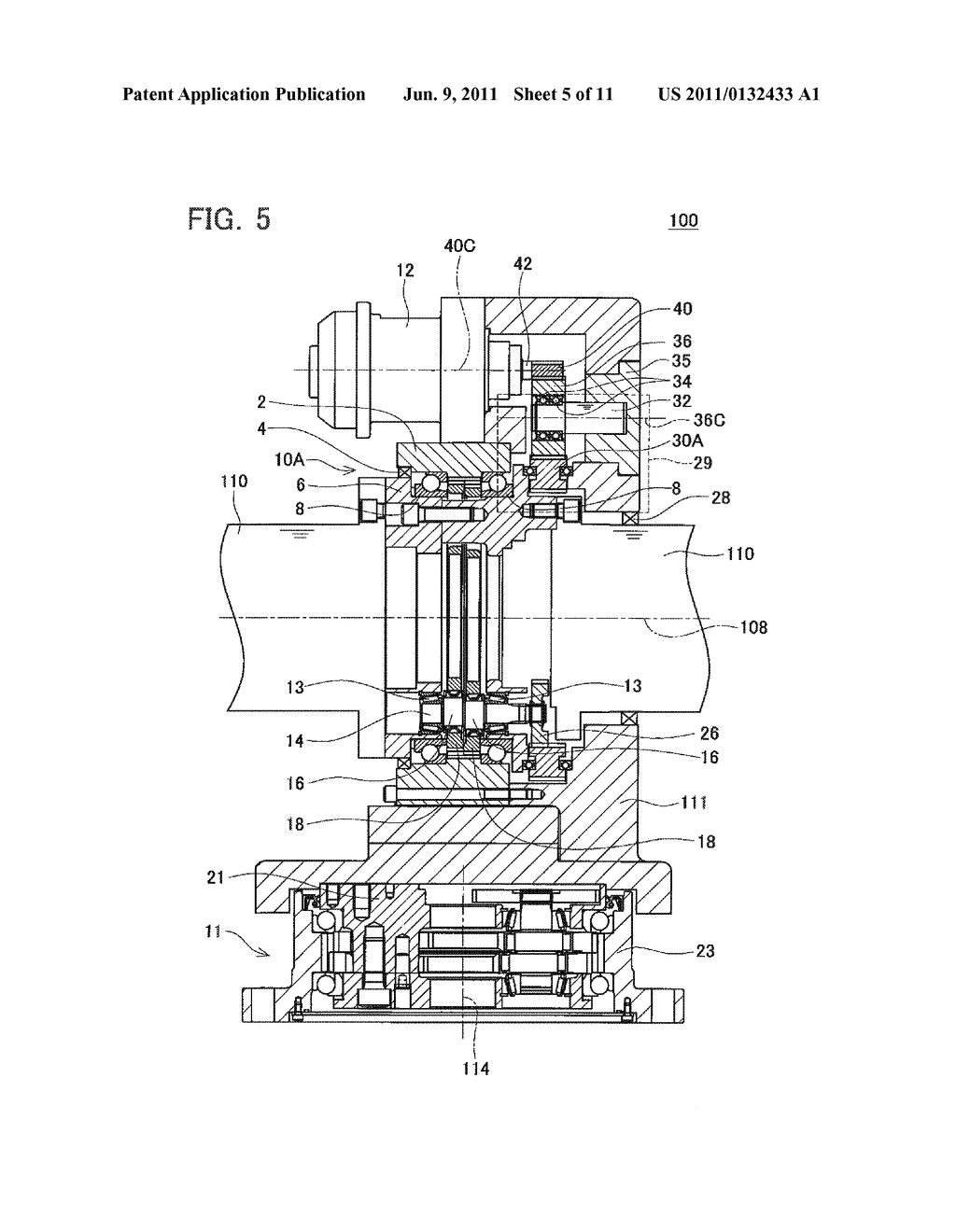 GEAR TRANSMISSION AND PHOTOVOLTAIC POWER-GENERATING APPARATUS USING THE     GEAR TRANSMISSION - diagram, schematic, and image 06