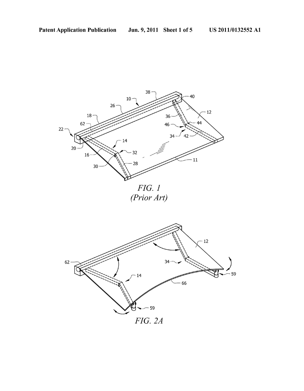 Retractable Awning with Automatic Pitching Gable or Arch - diagram, schematic, and image 02