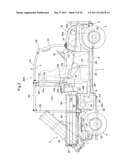 Work Vehicle with Engine, Air Cleaner, and Battery diagram and image