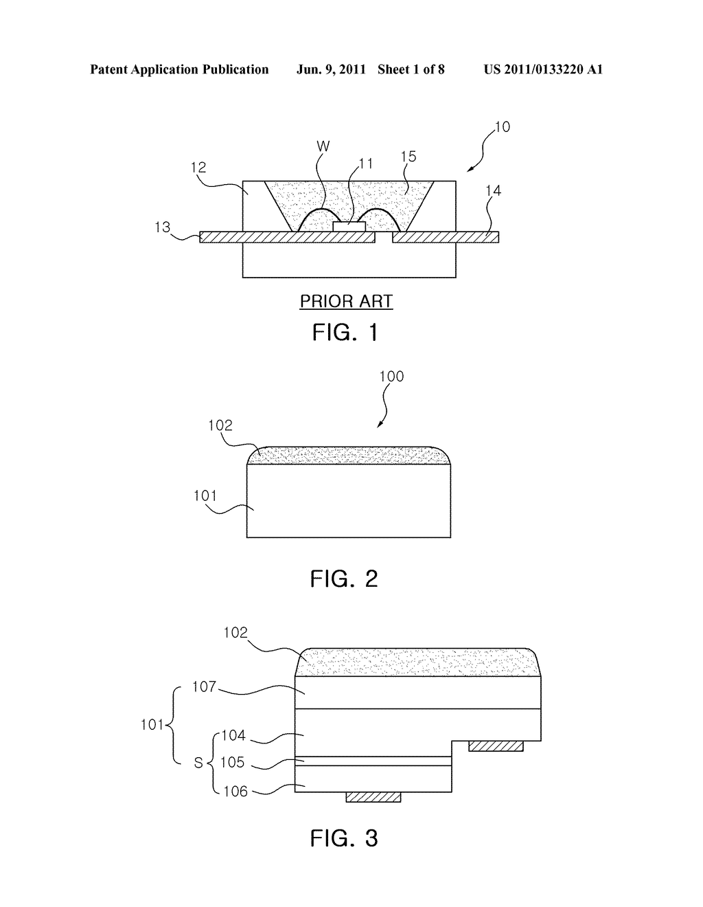 LIGHT EMITTING DIODE, METHOD FOR FABRICATING PHOSPHOR LAYER, AND LIGHTING     APPARATUS - diagram, schematic, and image 02