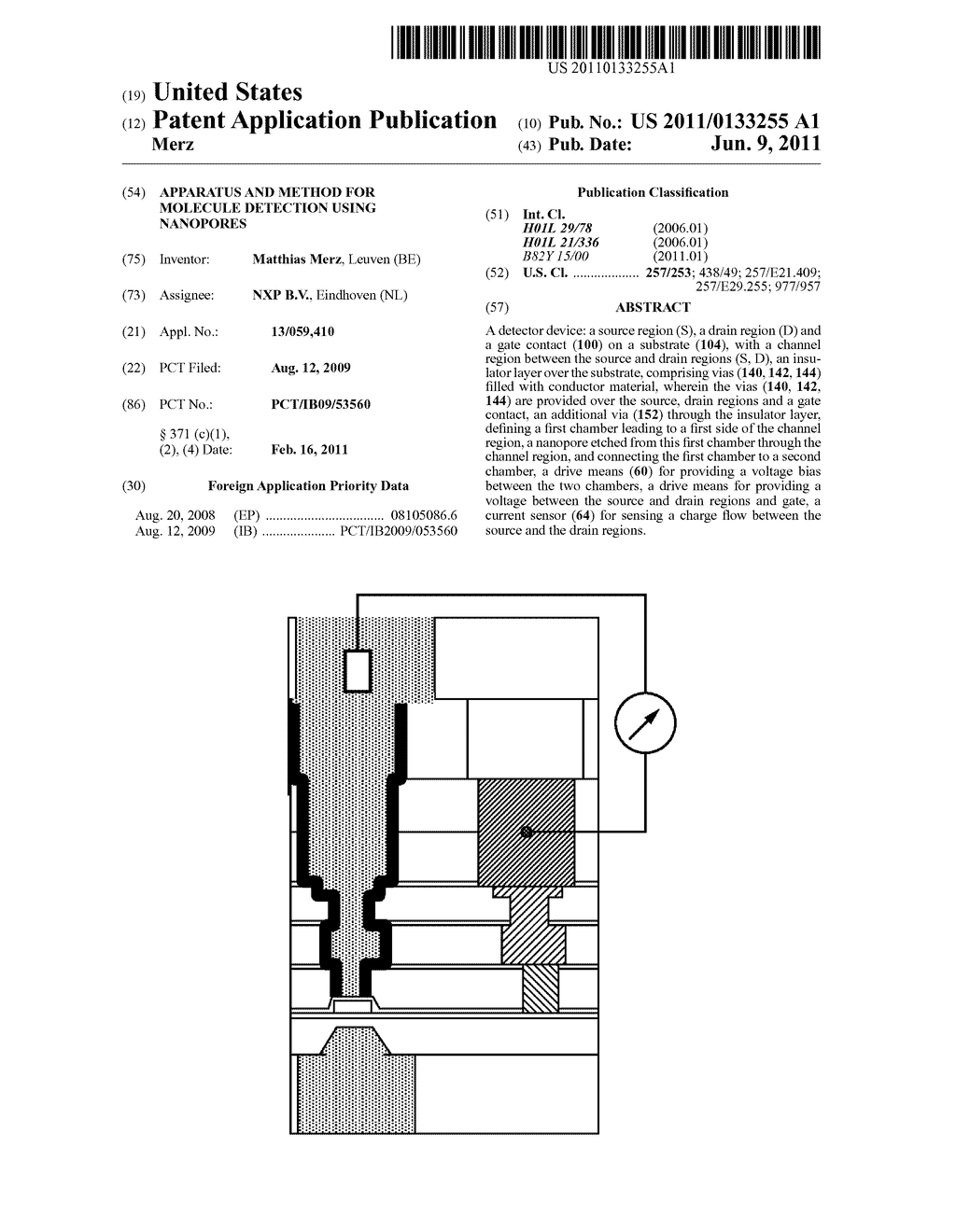 APPARATUS AND METHOD FOR MOLECULE DETECTION USING NANOPORES - diagram, schematic, and image 01