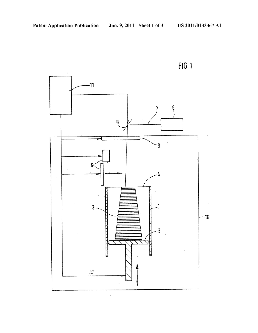 Device and Method for a Layerwise Manufacturing of a Three-Dimensional     Object from a Building Material in Powder Form - diagram, schematic, and image 02