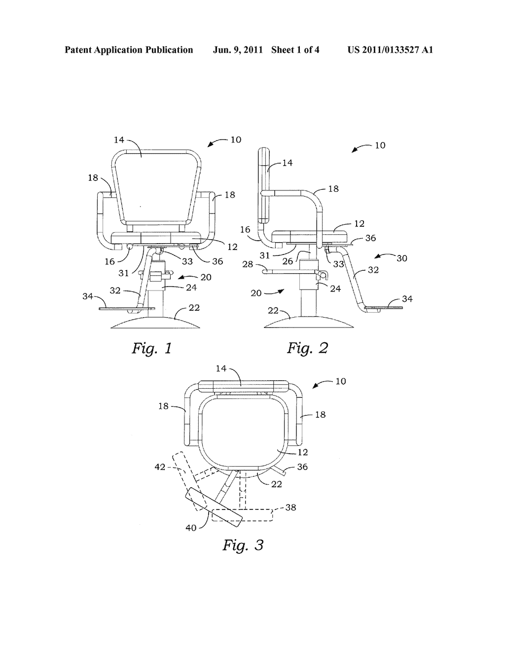 SALON CHAIR WITH SWIVEL FOOTREST - diagram, schematic, and image 02