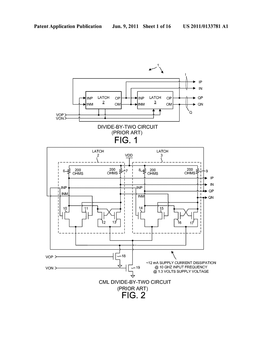 LOW POWER COMPLEMENTARY LOGIC LATCH AND RF DIVIDER - diagram, schematic, and image 02