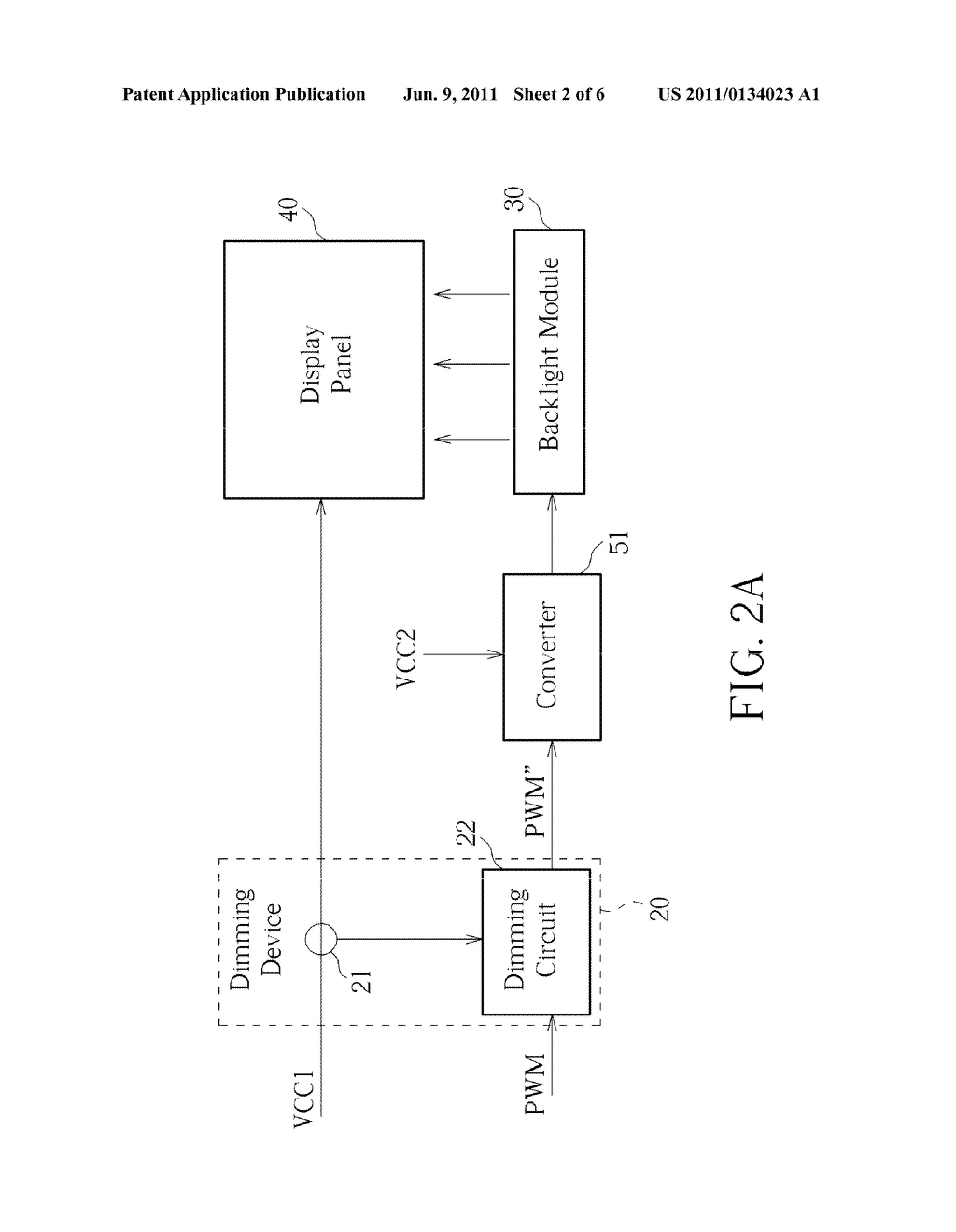 LIQUID CRYSTAL DISPLAY AND DIMMING METHOD AND DIMMING DEVICE FOR BACKLIGHT     MODULE - diagram, schematic, and image 03