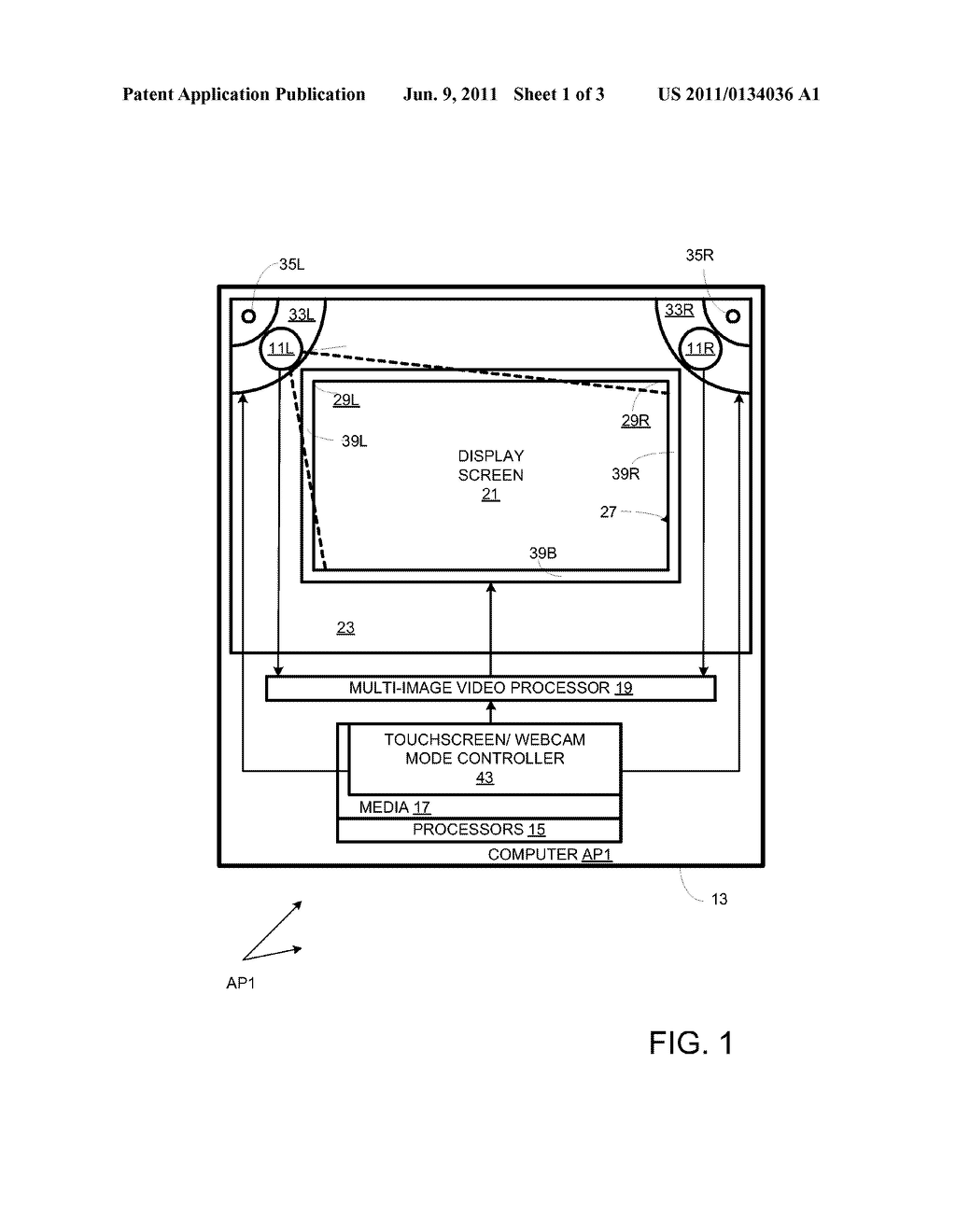 Touchscreen Display With Plural Cameras - diagram, schematic, and image 02