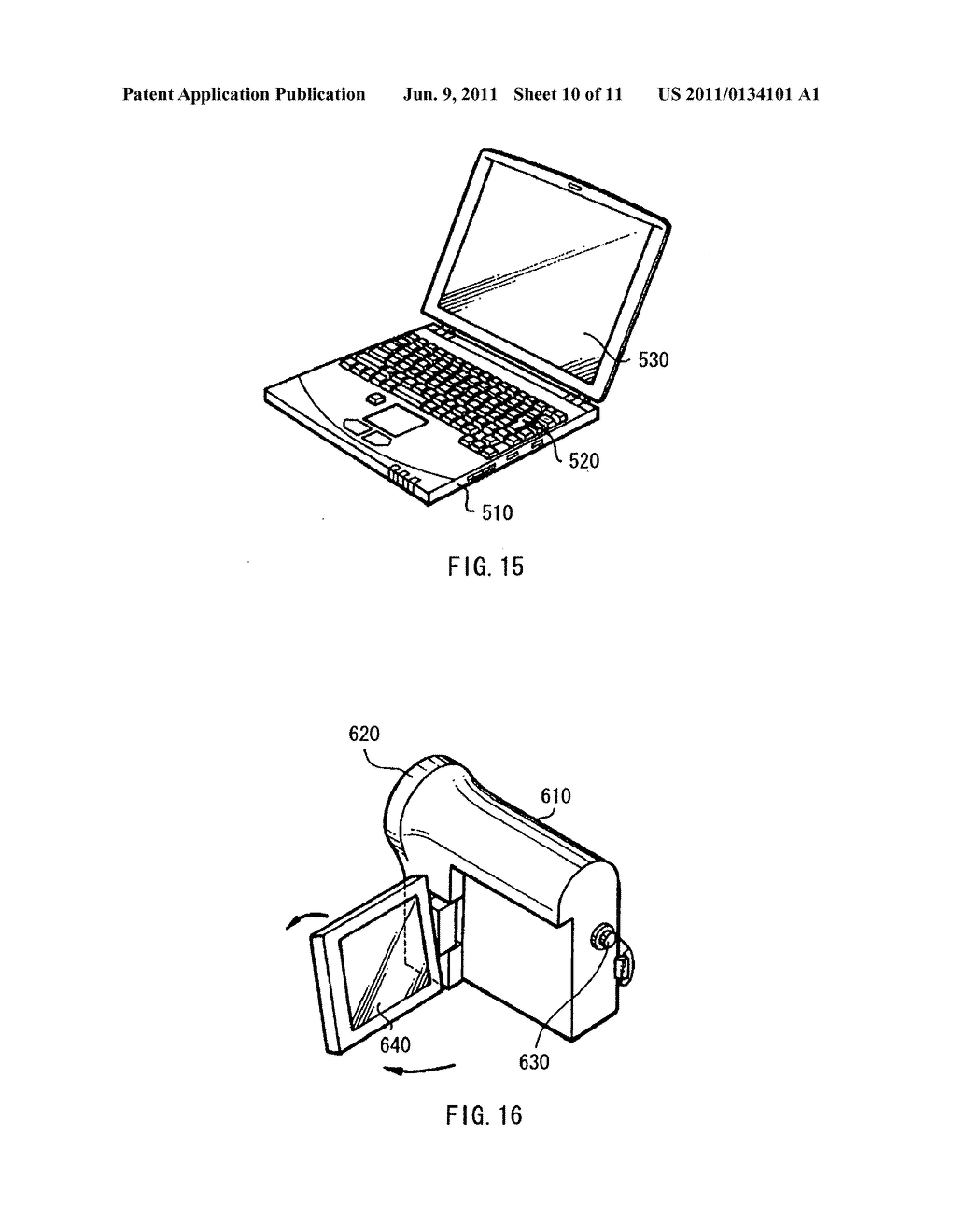 Display device, method of driving the display device, and electronic     device - diagram, schematic, and image 11