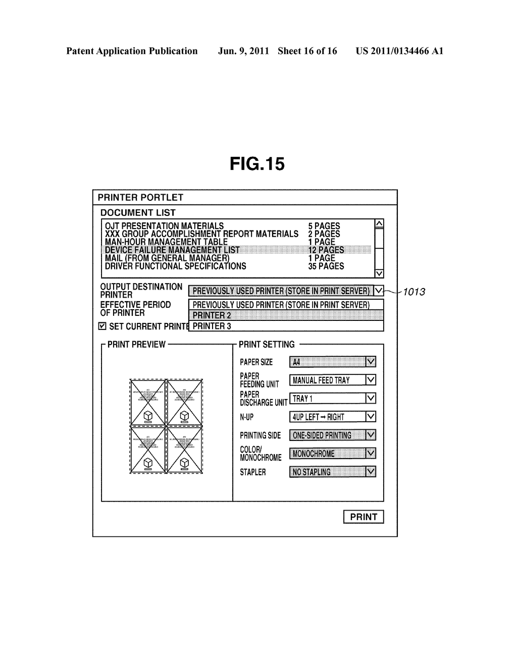 PRINT SERVER, METHOD FOR GENERATING PRINT SETTING SCREEN, AND STORAGE     MEDIUM - diagram, schematic, and image 17