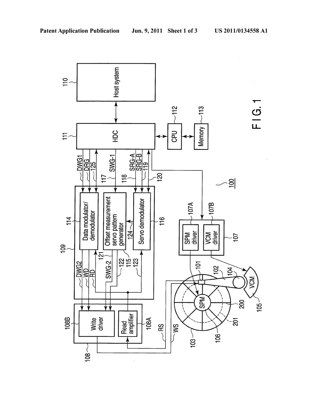 DISK DEVICE, HEAD DISTANCE CALCULATION METHOD, AND OFFSET CONTROL METHOD - diagram, schematic, and image 02