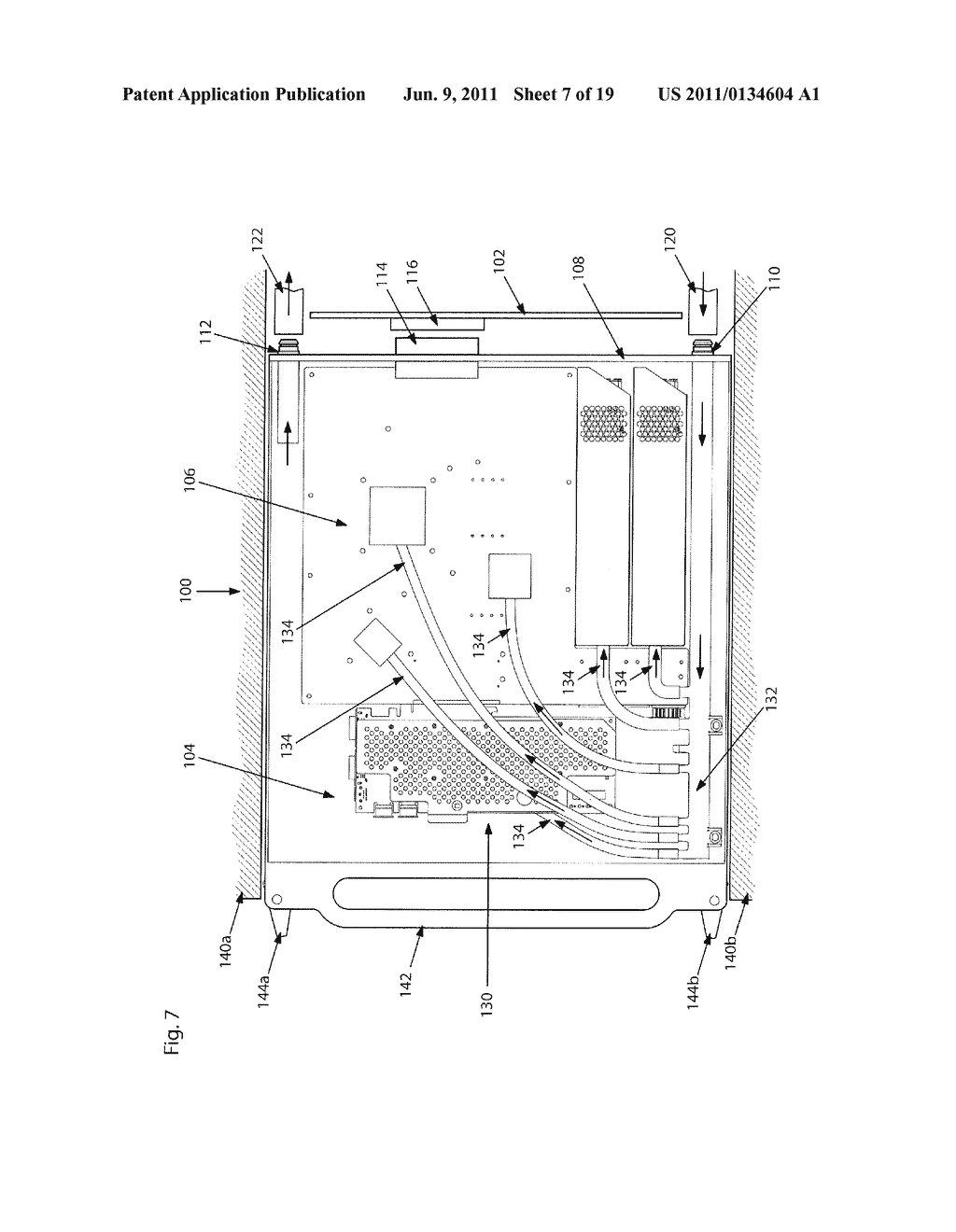 CASE AND RACK SYSTEM FOR LIQUID SUBMERSION COOLING OF ELECTRONIC DEVICES     CONNECTED IN AN ARRAY - diagram, schematic, and image 08