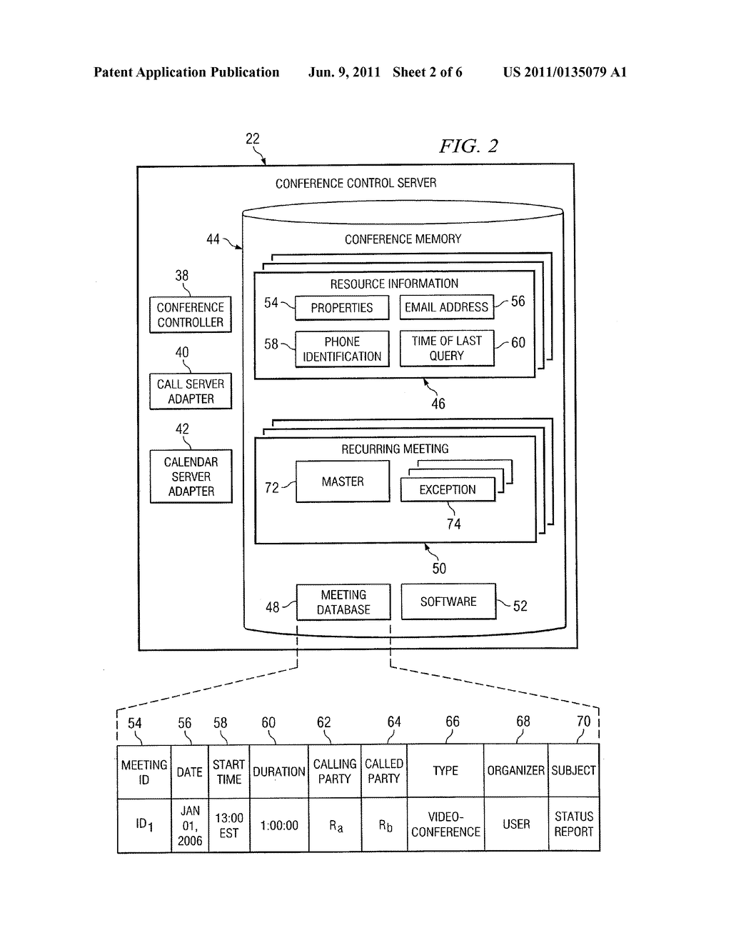 ACCESSING A CALENDAR SERVER TO FACILITATE INITIATION OF A SCHEDULED CALL - diagram, schematic, and image 03